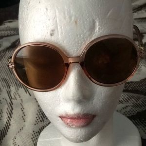 Beautiful Rose Brown Round Glasses